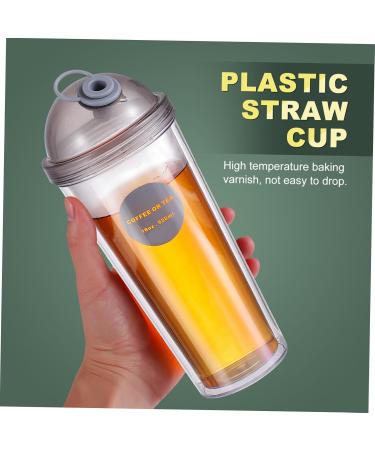 Zerodeko Cup Glass Coffee Drinking Sippy Milk Tea Water Double-Deck Double-Layer Practical Plastic Container 21.5 9cm As Shown - Buy Online on GoSupps.com