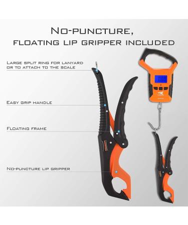 KastKing Fish Scale w/ Floating Lip Gripper 110 LBs/50 Kg Dual Mode - Water Resistant, Lightweight ABS Frame, Non-Slip Handle, 38 Tape Measure - Combo - Buy Online on GoSupps.com