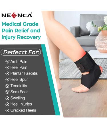 NEENCA Ankle Brace with Inflatable Heel Pads for Pain Relief - Plantar Fasciitis, Heel Spur, Swelling - Medical Ankle Support Protector - Buy Online on GoSupps.com