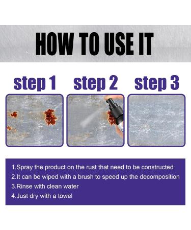 INHLUGLK Multipurpose Rust Remover Spray Anti Rust Inhibitor Derusting Spray Car Rust Removal Spray Metal Paint Cleaner Spray Remover Cleaning (2PCS) - Buy Online on GoSupps.com