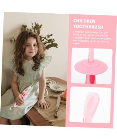 Gatuida 4-Piece Baby Toothbrush Accessories | Travel Toys for Babies | Silicone Baby Care Set in Food-Grade Pink - Perfect for Cleaning & Care - Buy Online on GoSupps.com