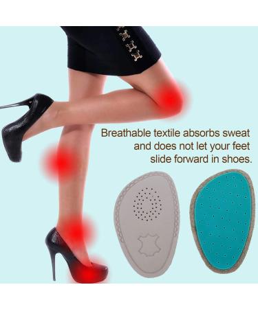 EXCEART Half Size Foot Cushions & Insoles for High Heels - Comfortable Forefoot & Heel Support Sweat Absorbent EVA Leather Pads in Apricot & Gray - Buy Online on GoSupps.com