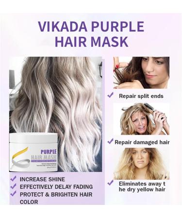 Purple Hair Mask for Blonde Platinum and Silver Hair Hydrating Purple Toning Hair Mask Deeply Nourishing Damaged Hair Violet Crush Purple Toning Hair Mask Intensive Toning Hair Mask - Buy Online on GoSupps.com