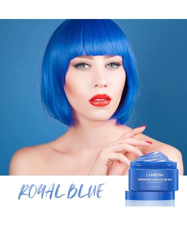 Royal Blue Hair Color Wax 150g - Washable Temporary Hair Dye for Party, Cosplay & Halloween - Buy Online on GoSupps.com