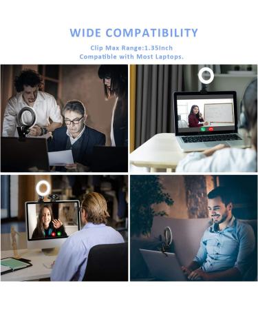 Cyezcor Video Conference Lighting Kit - Remote Work, Distance Learning, Zoom Calls, Live Streaming - Ring Light for Monitor Clip - Ideal for Computer Laptop Video Conferencing - Buy Online on GoSupps.com