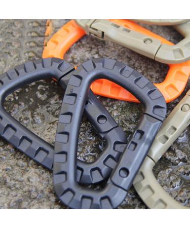 EKLORN 6pcs Plastic D-Ring Carabiner Hooks for Backpack Outdoors + Free Cable Organizer - Black - Buy Online on GoSupps.com