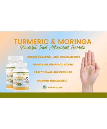 Turmeric Curcumin with Moringa - Supports Inflammatory Response & Joint Discomfort - 95% Curcuminoids - 60 Capsules - Buy Online on GoSupps.com