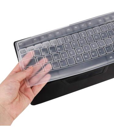 SUI-lim 2 Pack Keyboard Cover Protector Protective Silicone Keyboard Protective Film for Laptops Waterproof Anti-Dust with 104/107 Keys 15/15.6/16 / 16.4/17 / 17.1/17.3 inches Clear