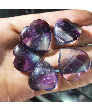 Buy AxBALL 1 Piece Natural Colorful Fluorite Quartz Crystal Heart Pendant - Beautiful Gemstone for Jewelry Lovers - International Shipping Available - Buy Online on GoSupps.com