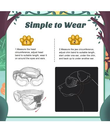 Lewondr Small Dog Sunglasses - UV Protection Goggles with Adjustable Strap for Pet Dogs - Pink Heart Shape - Buy Online on GoSupps.com