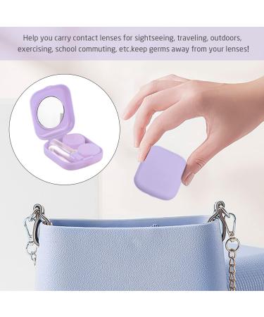 Portable 6-Part Contact Lens Case with Mirror Straw & Tweezers - Ideal for Daily Travel & Work - Buy Online on GoSupps.com
