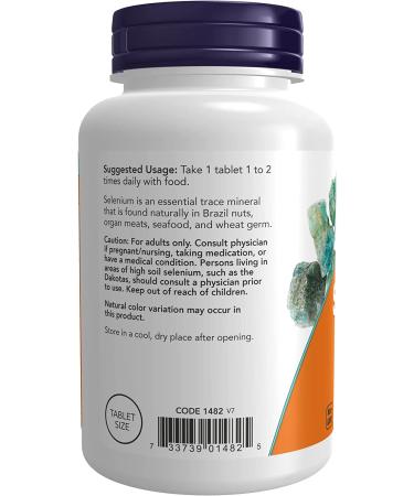 NOW Supplements Selenium (L-Selenomethionine) 100 mcg - 250 Tablets | Essential Mineral - Buy Online on GoSupps.com
