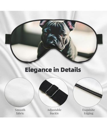 Adorable French Bulldog Print Unisex Sleeping Eye Mask | Soft Adjustable & Comfortable Sleep Mask - Buy Online on GoSupps.com