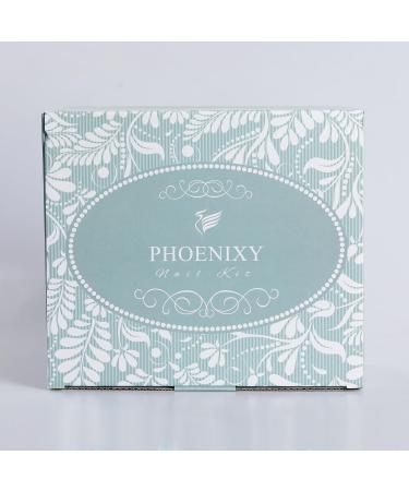 Phoenixy Poly Nail Gel Set 48W UV/LED Nail Extension Kit with 8 Colors Manicure Tools & Tips for DIY at Home Violet Style - Buy Online on GoSupps.com