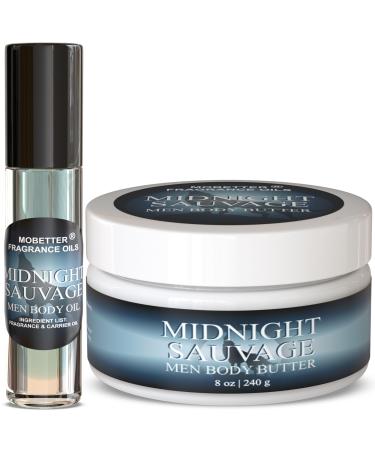 MOBETTER FRAGRANCE OILS Midnight Savage Body Butter and Body Oil Set Long Lasting Heals Repairs & Protects 24 Hour Moisturization Nourishing & Moisturizing