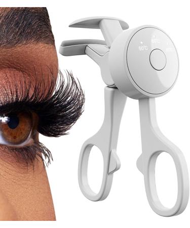 Heated Eyelash Curler - Eyelash Curler for Cosmetics Eyelash Perm Tool for Women | Quick Heating Silicone Eyelash Curler Refillable Makeup Tool Portable Compact White. - Buy Online on GoSupps.com