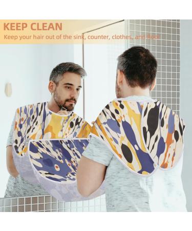 Geometric Beard Bib Apron - Ultimate Beard Hair Catcher for Men | Perfect Father's Day & Christmas Gift | Includes 2 Suction Cups - Buy Online on GoSupps.com