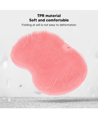 Buy Silicone Foot Brush & Shower Scrubber Multifunctional Foot Massage Device with 75 Suction Cups Pink Foot Care Mat for Better Circulation - Buy Online on GoSupps.com