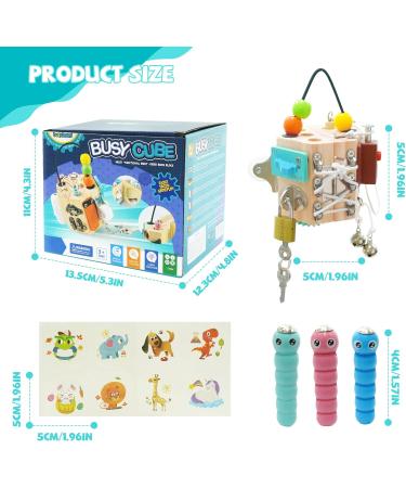 Buy Busy Board Baby Activity Cube | 15-in-1 Fidget and Anti-Stress Toy for Kids 3+ | Montessori Learning Tool | International Shipping Available - Buy Online on GoSupps.com