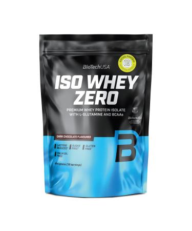 BioTechUSA Iso Whey Zero | Premium Whey Protein Isolate | Grass-Fed | Enzyme-Free | Sugar- and Gluten-free 454 g Chocolat Noir