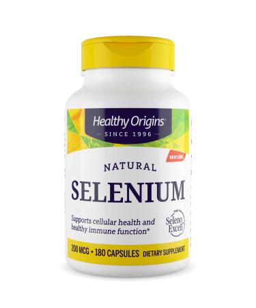 Healthy Origins Selenium Seleno Excel No Fillers 200 MCG, 180 Count, White