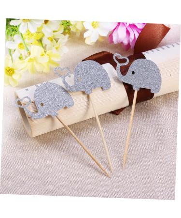 OFFSCH 3pcs Elephant Cupcake Picks Appetizers Fruit Cocktail Picks Jungle Gold Glitter Toppers Topper Heart Glitter Topper Heart Wedding Paper Cups Cupcake Topper Plate Sequins Silver medium - Buy Online on GoSupps.com