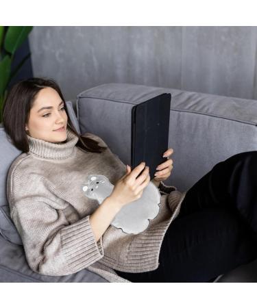 Hot Water Bottle Hot Water Bottles with Plush Cover Hot Water Bottle Cover with Soft Fleece Cover 1200ml Hot Water Bag Cat Pattern for Pain Relief Abdomen Neck Waist Back Legs Gray - Buy Online on GoSupps.com