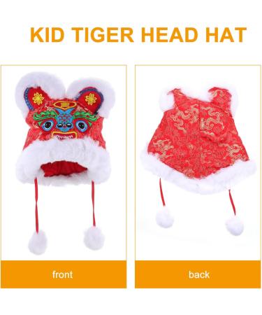 Gadpiparty 2pcs Chinese Hat Kids Chinese New Year Hat Warm Hat Spring Festival Photo Props 31X30X4CM - Buy Online on GoSupps.com