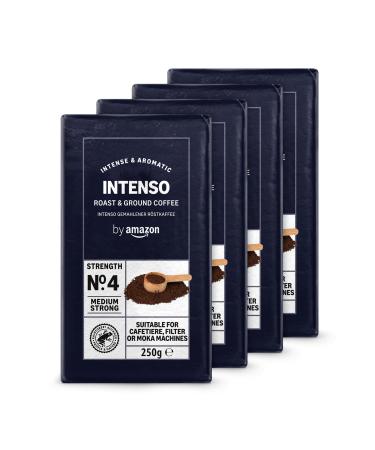by Amazon Caf Intenso Moulue Torr faction Moyenne 1 kg (4 lot de 250 g) - Certifi Rainforest Alliance Caf Intenso 250 g (Lot de 4)