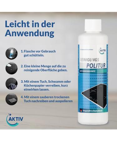 AKTIV 2in1 Polish & Cleaner for Glass Ceramic & Stainless Steel Sinks - 250ml | Effective Hob Cleaner - Buy Online on GoSupps.com