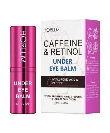 Retinol Eye Cream Balm Hydrating Under Eye Care Daily Wrinkle Cream Infused with Caffeine to Smooth and Hydrate Skin Eye Serum for Anti Aging Reduce Wrinkles Puffiness and Bags Under Eyes 0.28 oz Purple