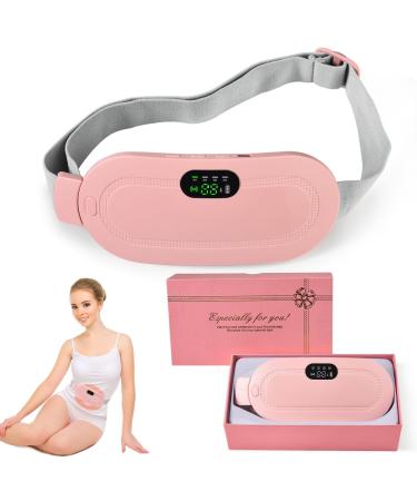 Menstrual warmers menstrual belts heated with 4 vibration modes and 3 temperature levels to relieve abdominal pain during menstruation (pink) rose