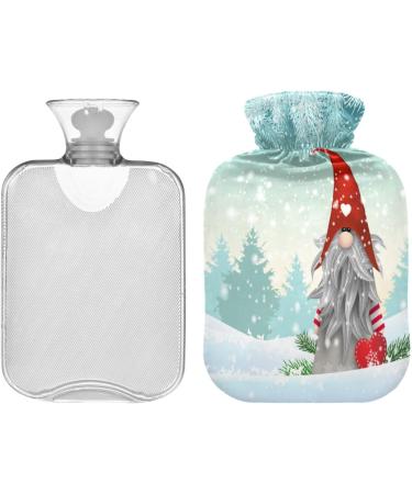Merry Christmas Dwarf Snowman Heat Bottle - 1L Hot Water Bag for Pain Relief & Cozy Comfort | Perfect Gift for Women & Girls - Buy Online on GoSupps.com