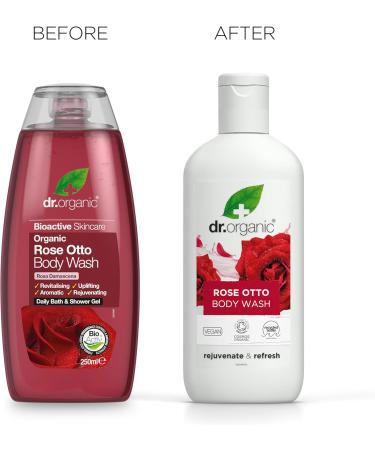 Buy Dr Organic Rose Body Wash 250ml - Nourishing & Hydrating | International Shipping Available - Buy Online on GoSupps.com