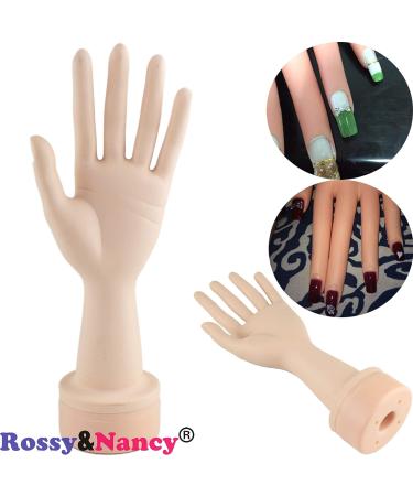 Voloria Flexible Mannequin Hand Nail Display - Left Hand with Soft Fingers for Practice Manicure Nails - Buy Online on GoSupps.com