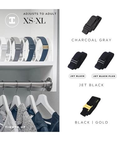 TIGHTS UP Adjustable Stretch Belt - No Show Design for Jeans & Pants | Black Belt Fits USA 00-16 - Buy Online on GoSupps.com