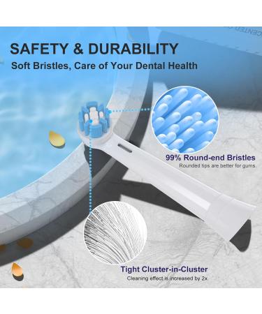 Replacement Brush Heads for Oral-B iO Series 10 9 8 7 6 5 4 3 - Soft Bristles 8 Pack (4 White + 4 Black) Compatible Electric Toothbrush Heads - Buy Online on GoSupps.com