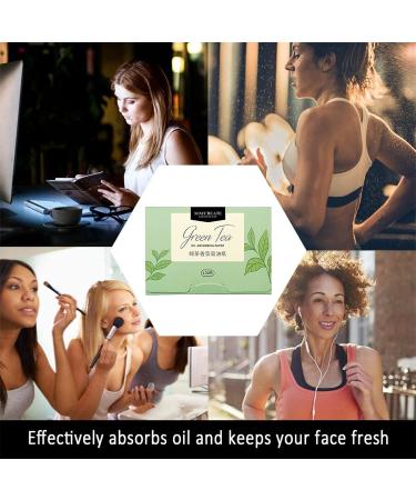 4 Packungen Gesichts-L schpapier Gr ntee labsorbierende Bl tter f r M nner Frauen 400 St ck Gesichts l Blotting Paper Gesicht Blotting-Papiere Face Oil Blotting Papers l-L schpapier Green Tea - Buy Online on GoSupps.com
