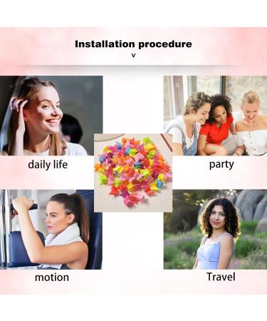 CLDURHGE 100 Pieces Colorful Flower Hair Clips Mini Plastic Hair Clips Small Hair Clips Girls Colorful Hair Clips for Baby Girls Girls Women Random Colour - Buy Online on GoSupps.com