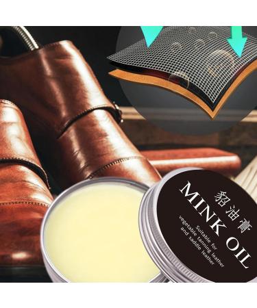  Bvizyelck Leather Conditioner - Mink Oil Leather Recoloring Balm | Conditioner Cream for Bags Leather Furniture Shoes Car Seats - Buy Online on GoSupps.com