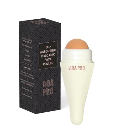 AOA Studio Face Roller for Oil-Absorbing Volcanic Face Roller Reusable Facial Skincare Tool Face Massage (White)