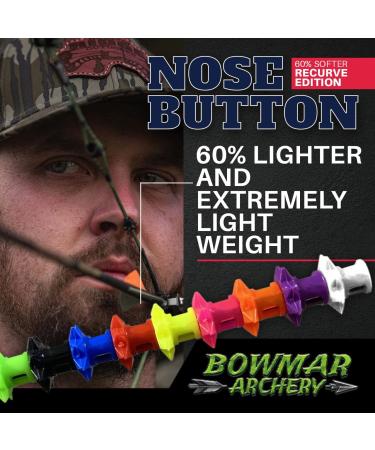 Bowmar Archery Nose Button Recurve Edition | Lightweight & Consistent Anchor Point | Two Sizes Included | Black - Buy Online on GoSupps.com