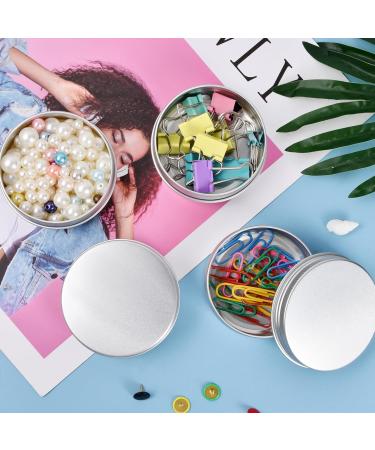 24 Pieces Aluminum Tin Jars 60ml Empty Cosmetic Container Pots Silver Round Cosmetic Tin Jars Aluminum Round Cans with Screw Lids for Cream Lotion Powder Lip Balm Salve Sample Makeup Storage - Buy Online on GoSupps.com