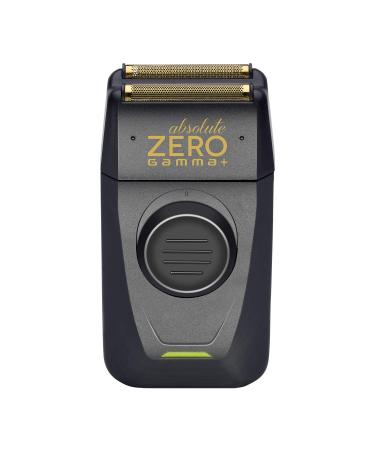 GAMMA+ Absolute Zero Men's Cordless Foil Shaver with Built-in Retractable Trimmer Black Shaver