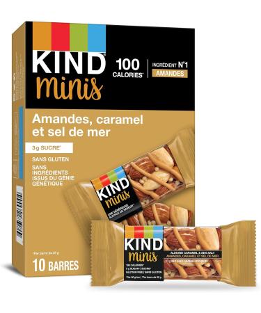 KIND Minis Caramel Almond and Sea Salt Gluten Free 100 Calories Low Sugar 80 Count Caramel Almond Sea Salt 80 - Buy Online on GoSupps.com
