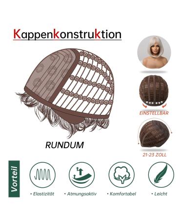 14-Inch Blonde Bob Wigs for Black Women | Short Straight Platinum Synthetic Hair | Glue-Free Hair Replacement - Buy Online on GoSupps.com