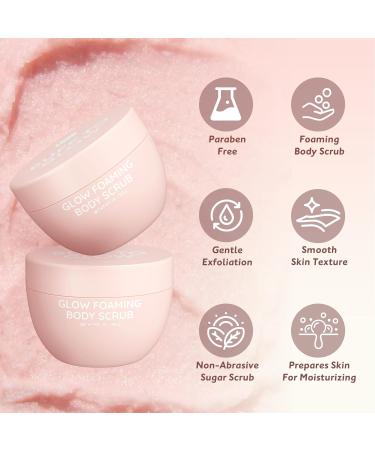 LUUK Sugar Body Scrub for Smooth & Glowing Skin Gently Exfoliating Foaming Scrub Vanilla Coconut Scent All Skin Types 10.5 oz - Buy Online on GoSupps.com