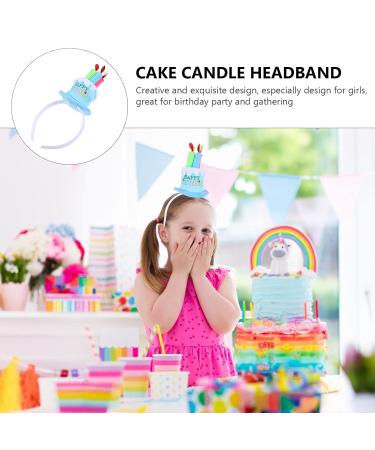 Lurrose Blue Happy Birthday Cake Headdress | Birthday Hat Headband for Family Party Supplies - Shop Now! - Buy Online on GoSupps.com