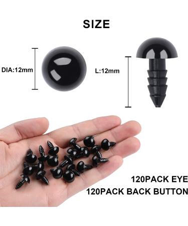 120PCS Plastic Safety Crochet Eyes with Washers (0.48Inch/12mm) - Perfect for Crochet Crafts - Buy Online on GoSupps.com