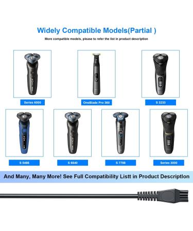 15V Philips Shaver Charger HQ8505 Cable UK - Compatible with Norelco Series 3000, 5000, 7000, 9000, One Blade QP6510, QP6520, QP6550, QP6610, QP6650 - Electric Shaver Adapter Power Supply - Buy Online on GoSupps.com